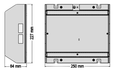 Woodward easYgen-3200 switch cabinet mounting metal housing dimensions