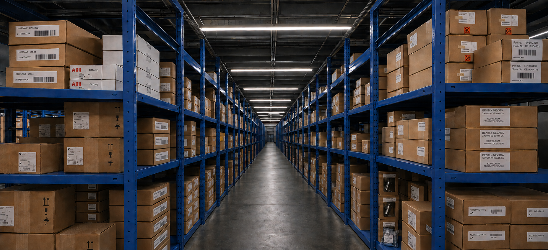 AMIKON organized industrial inventory warehouse