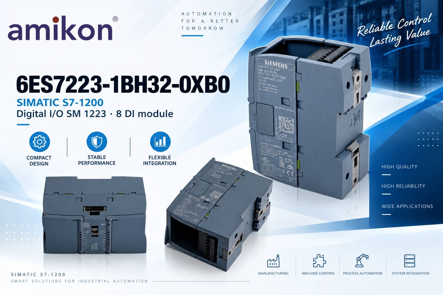 Siemens 6ES7223-1BH32-0XB0: Advancing Compact Digital I/O for S7-1200 Automation Systems